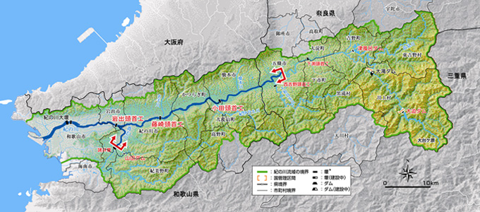 紀の川水系マップ