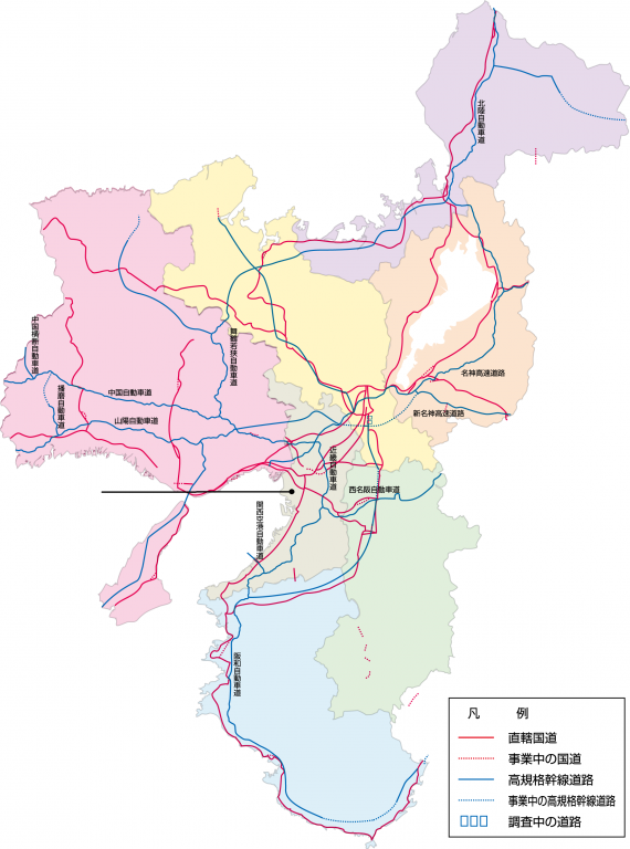 近畿の道路事業マップ