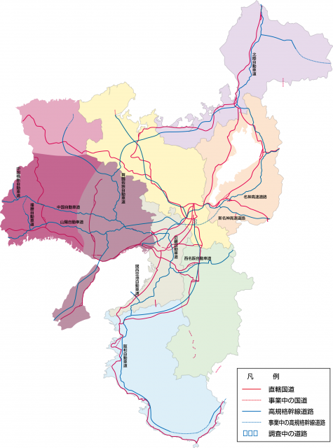 兵庫県の道路事業マップ